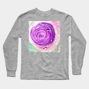 Morning dew on an abstract rose Long Sleeve T-Shirt
